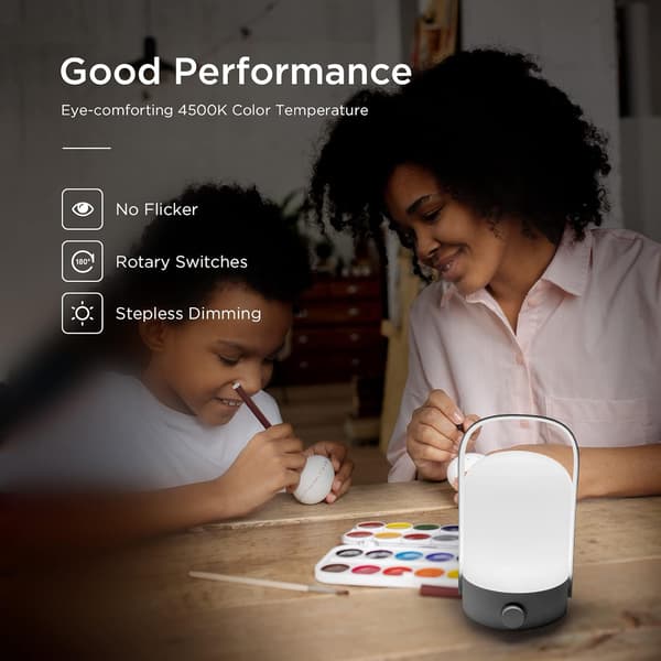 Oppladbar LED-campinglys 2500mah 360° belysning Campinglys IPX4 Vanntett bærbar telt Campinglys