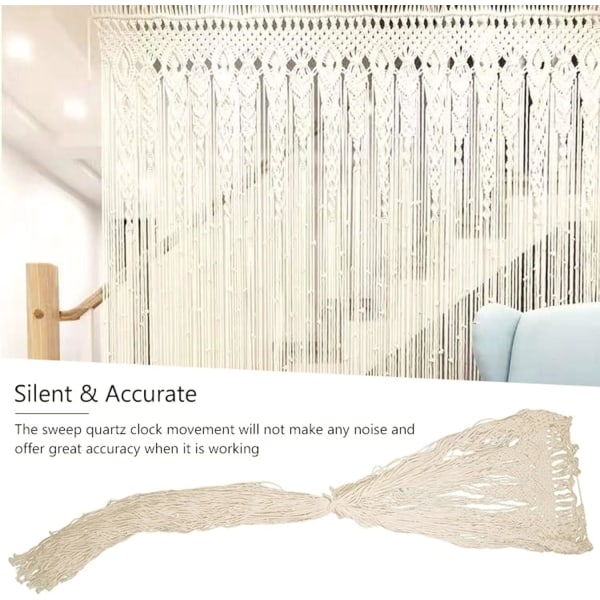 Macrame väggbonad i tyg, macrame dörrhängande boho väggdekoration