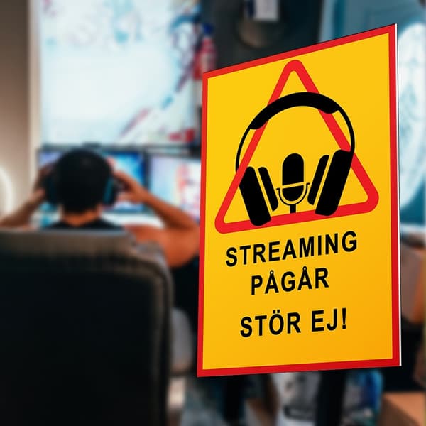 Strømming pågår / Advarselsskilt - Skilt Flerfarget A3 1-Pack