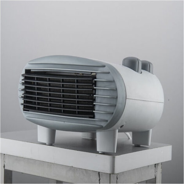 Lågförbrukningsvärmare redo att värma Justerbar termostat, överhettningsskydd, frostskyddsmedel, anti-lutningssystem, 220v, vit