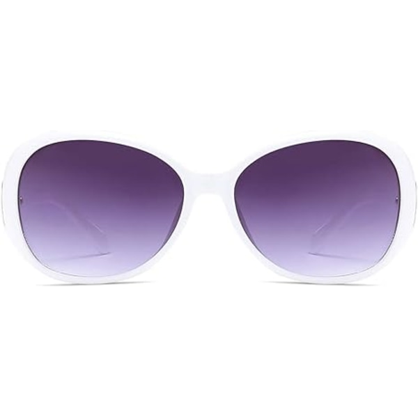 Solbriller unisex Vintage Big Frame Dame Shades UV400 Solbriller white
