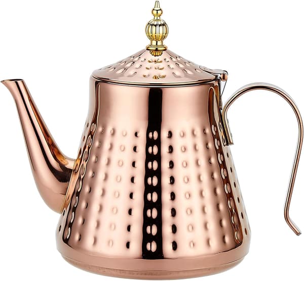 1200ml, Tekanna i rostfritt stål med avtagbar infuser, Spisplatta