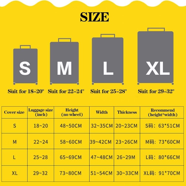 Tjock Anti-damm Resväska Skyddande Överdrag Elastisk Solid Färg Resväska Överdrag Rose XL