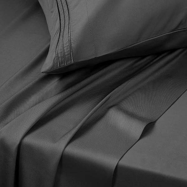 Sengetøysett Super Soft Mikrofiber 1800 trådtall 16-tommers dyp lomme, rynkefritt 3-delt Black Twin