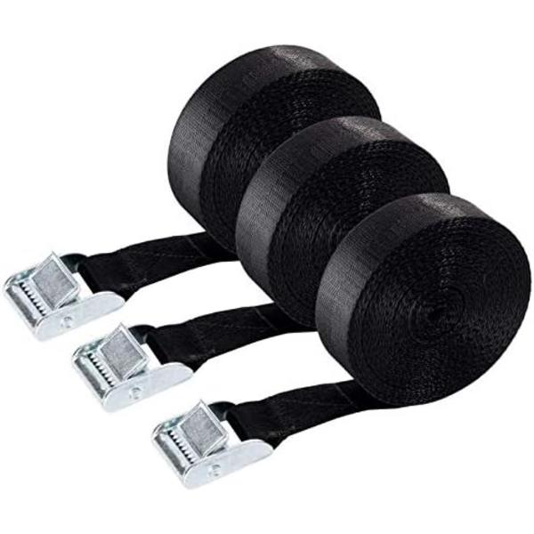 3 st 1\" x 3,3ft lastremmar, spännband med kamlås (3,3FT-3 st) Paket med