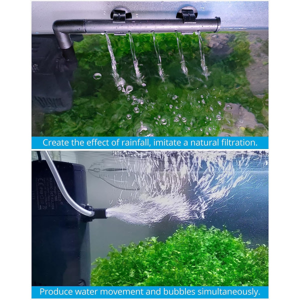 Akvarium internt filter, multifunktionellt dränkbart power med svampfilter