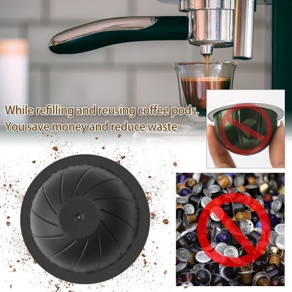 5 st återanvändbara pods 230 ml påfyllningsbara Vertuo kaffekapsel kaffekapselkopp