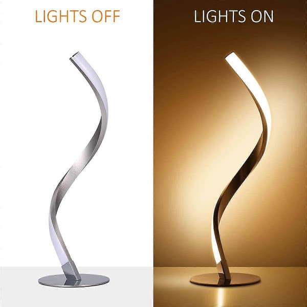 Varmvit LED Spiral Bordslampa Sovrum Sänglampa (Varmvit)