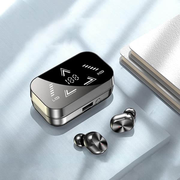 Digitalt strømdisplay Bluetooth-headset Mini privat modus True Wireless 5.2 Binaural In-ear