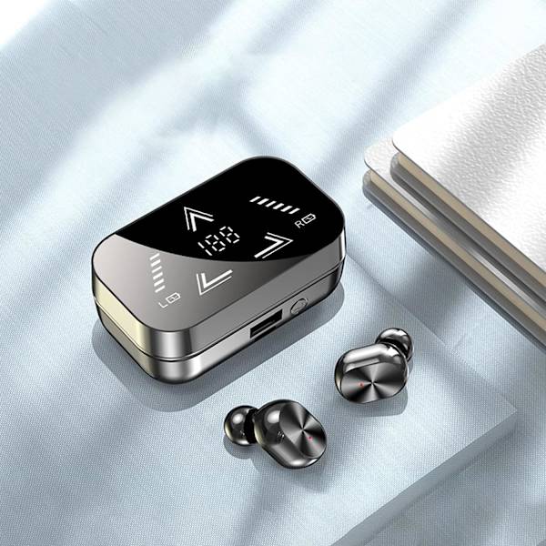 Digitalt strømdisplay Bluetooth-headset Mini privat tilstand True Wireless 5.2 Binaural In-ear