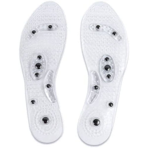 Magnetiska Innersulor Andningsbara Massage med Akupressur, Tryckpunktsreflexologi Innersula, Lindra Smärta (S (UK 4-7)) S