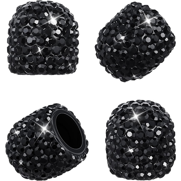 4 STK Bling Diamant Bildækventil Hætter, Rhinestone Dækventil Dæksel Universal Bildækventil Stamme Støvhætter Tilbehør