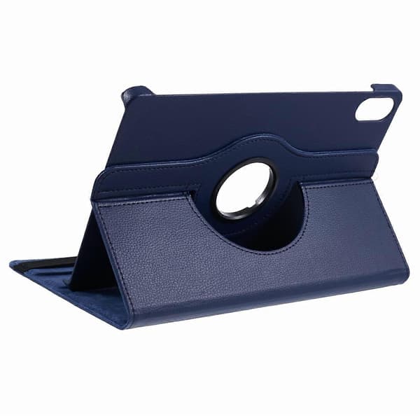 For Honor Pad X8a/Pad X9 Etui Roterende Stativ PU Læder+PC Tablet Cover med Elastikbånd - Mørkeblå