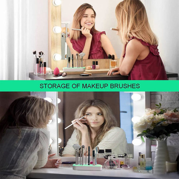 Desktop Organizers Silikon Makeup Borsthållare Kosmetisk förvaringsbox