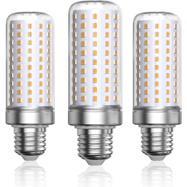 E27 LED Bulb Warm White Light 3000K, 1800LM, Equivalent to 200W Halogen Bulb, Corn Bulb E27 Led Living Room (Non-Dimmable, 3 Pack)