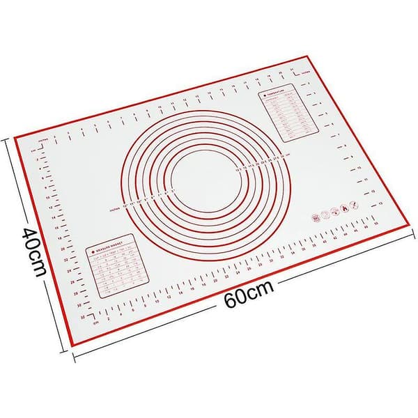 Silikon Bakeunderlag Non-Stick Deigmatte (60 x 40 cm rød)