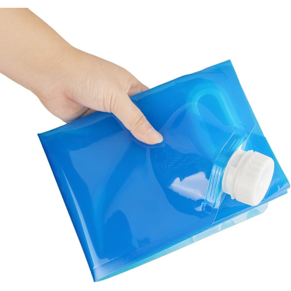 2-pack 5L/10L Vattenpåse Fällbar Dricksvattenbehållare, Utomhus Fällbar Vattenpåse Bil Hydreringsväska