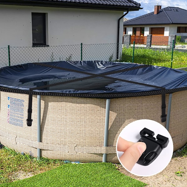 4 stk. klips til boblebadlokk, erstatningssett for reparasjon av boblebadlokklås med skiftenøkkel og skruer tilbehør for boblebadlokkstropper
