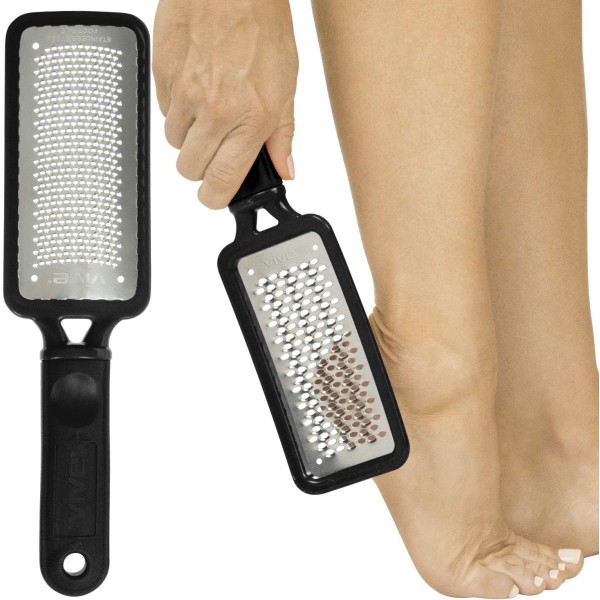Vive Foot File - Callus Remover Pedikyrverktyg för män och kvinnor Fotvård - Dead Skin Scrub Rakapparat & Rough Patch Eliminator Remover (enkel)