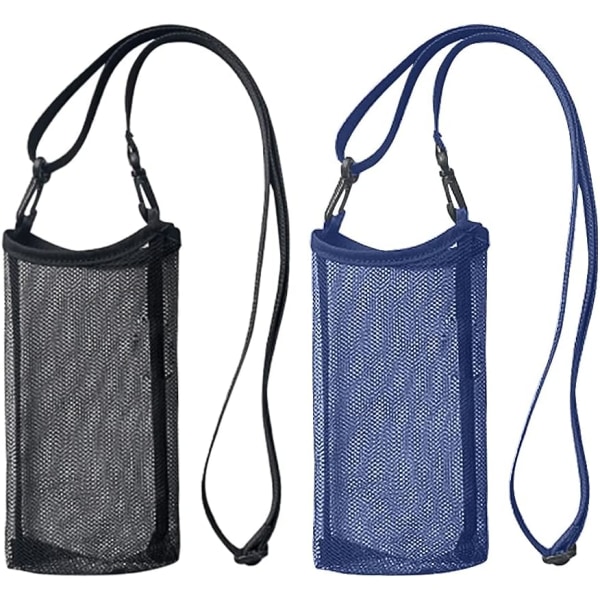 Vannsflaskeholder Vannsflaskeholder med justerbare stropper, Vannsflaskenettpose for sportstrening Gym Fotturer Jogging Gåing