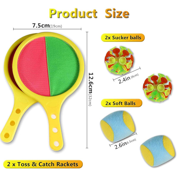 Fånga boll och kasta spel, baseboll tennisspel, sport strand racket, leksaker för pojkar 3-8 år gammal skrapa racket