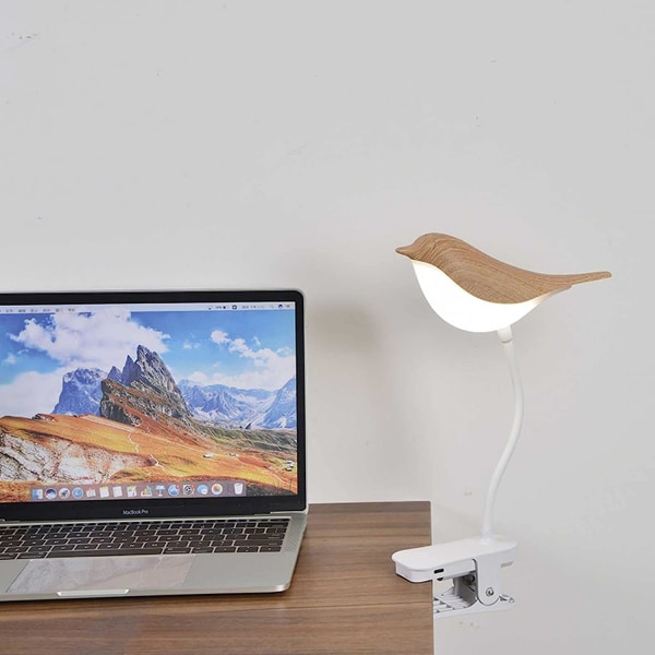 LED-bordslampa med klämma, dimbar klämma för hemmakontor, 3 ljusstyrkor, lång flexibel svanhals
