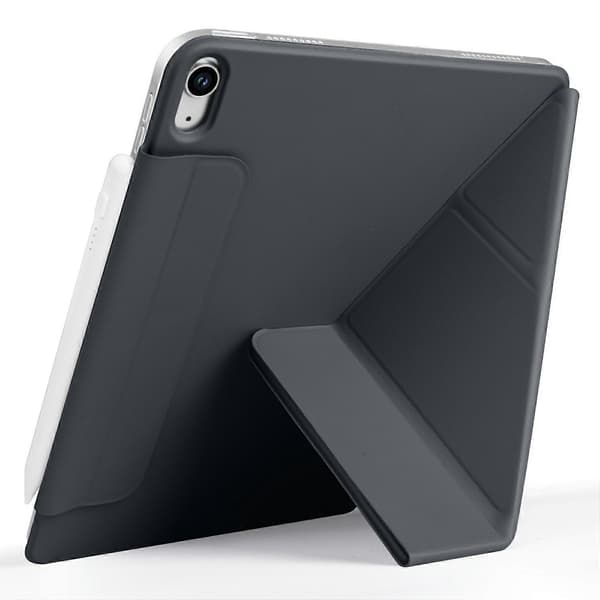 Etui til iPad mini (2024)/(2021) PC+PU Læder Origami Stand Magnetisk Tablet Cover - Sort
