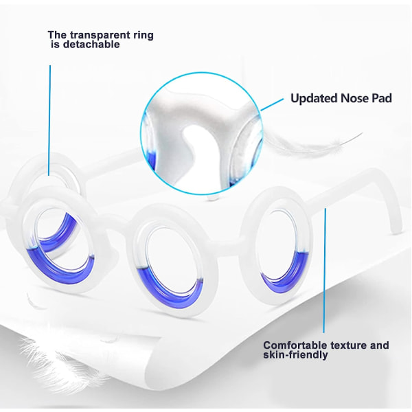 Pahoinvointiesta ehkäisevät lasit, sopivat aikuisille tai lapsille, joilla on matkapahoinvointia. Erittäin kannettavat