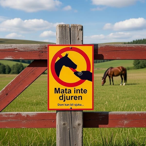 Ikke mat dyrene - Advarselsskilt - Skilt A4