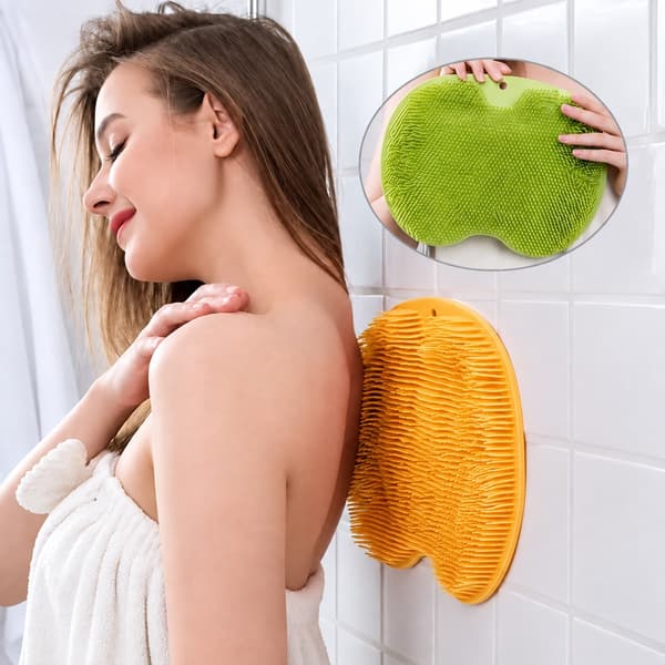 Fot- och ryggskrubb för duschen - Väggmonterad yellow