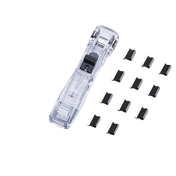 Clam Clip -jakaja 200 täyttöclipsillä - kansio- ja paperiliittimet, musta