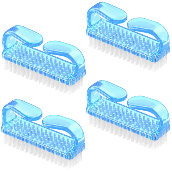 Handtag grepp nagelborste, hand fingernagel borste rengöring skrubbning kit pedikyr för tår och naglar män kvinnor (4-pack)
