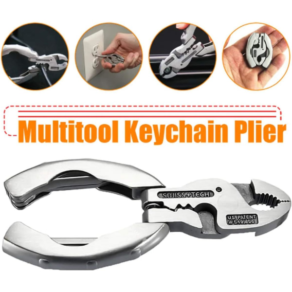 Mini Multi Tool 9 i 1 Multiverktyg Nyckelring Skruvmejsel Fickverktyg