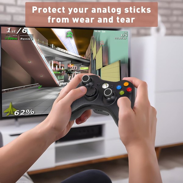 Tumgreppset, kontrolltumgreppskydd, joystickersättningslock tumgrepp kompatibelt PS3 PS5 XBOXONE-kontrollertillbehör - 8 stycken