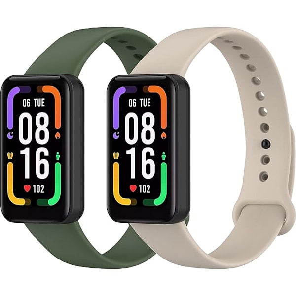 2 stk. Smart Watch-remme Kompatibel med Redmi smart band pro armbånd, Justerbar udskiftningsarmbånd til Redmi smart band pro tilbehør