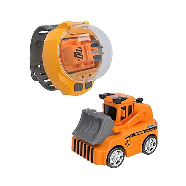 Roliga klocka RC bil leksaker, RC bulldozer bil klocka för barn