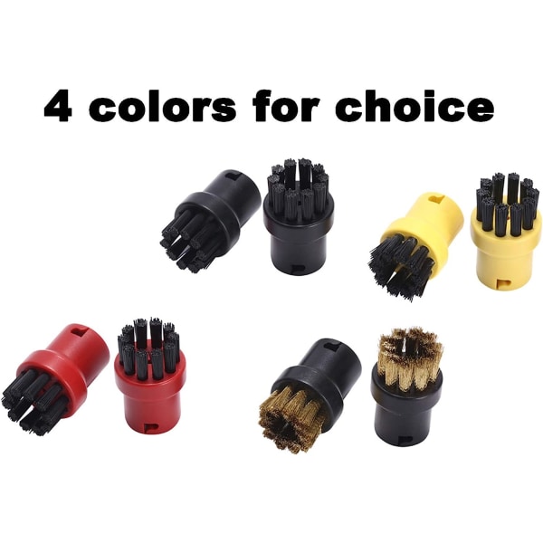 Damprenser 4 x Nylon Runde Børster, Sort, 4,0 cm*2,6 cm*2,6 cm