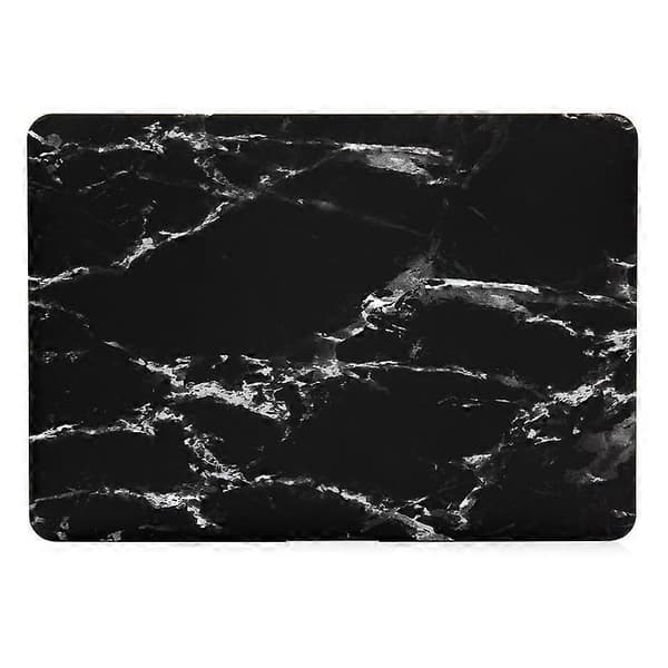 Hårdt marmor-mønster etui til MacBook Air 11,6-tommer - Hvid/Sort