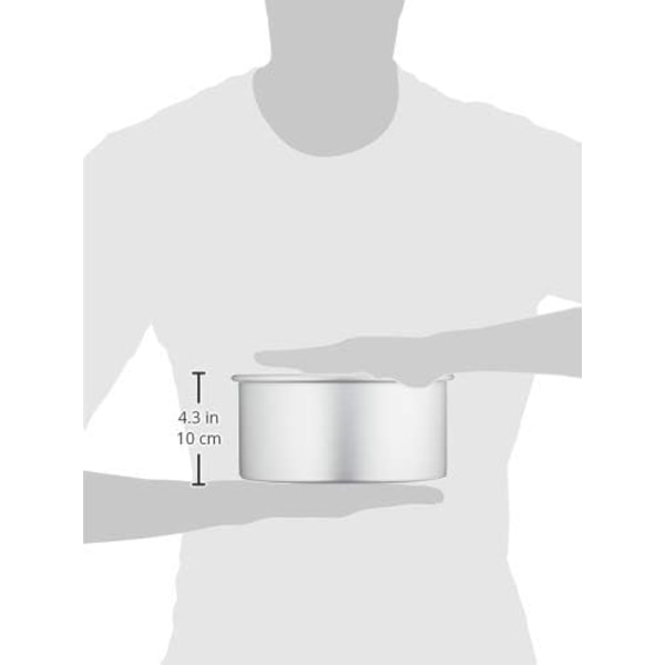 2 stk. Professionelle ANODISEREDE Aluminiumsforme Runde Ø CM 20 X 10 H/Runde Ø CM 15 X 10 H, Metal, Sølv
