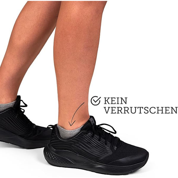 12 par bomullssneakersockar, unisex Grey