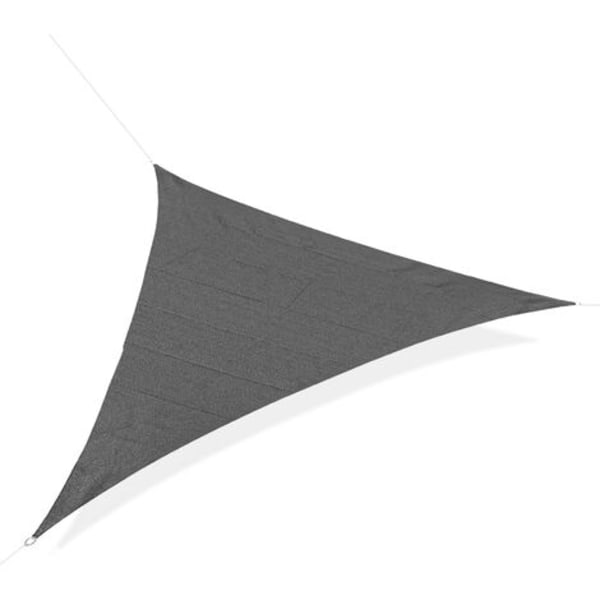 Triangulärt solsegel - 5 x 5 x 5 meter - högdensitetspolyeten - UV-beständigt - grå