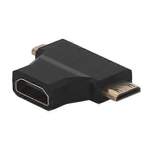 Combo Micro HDMI uros & Mini HDMI uros - HDMI naaras 2 in 1 -sovitin