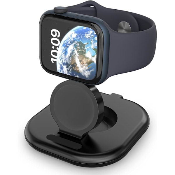Apple Watch Ladekabel, TYPE-C Bærbar Trådløs Hurtiglader Kompatibel med Apple Watch Series 10/9/8/Ultra/7/6/5 Black