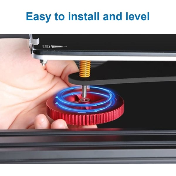 4 st aluminiumuppgraderingsmuttrar, för Ender 3/3 Pro/3 V2, 5/5 Plus/Pro, CR 20 3D-skrivare INKL 4 heta bäddspiralfjädrar för 3D-skrivare - Röd