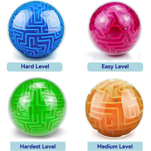 3D Gravity Memory Sekventiell Maze Ball Pussel Leksakspresenter för barn Vuxna - Utmaningar Spelälskare Tiny Balls Brain (Blå)