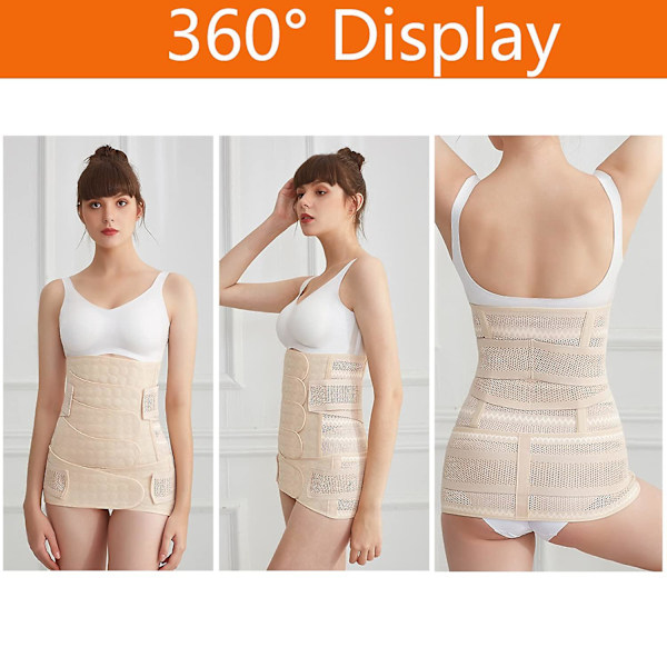 Postpartum Belly Wrap - C-sektion Återställningsbälte 2 i 1 Set M XL