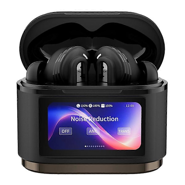 Typ B BD2 Smart Digital Display Touch Screen Trådlösa Bluetooth Hörlurar ANC+ENC Brusreducering