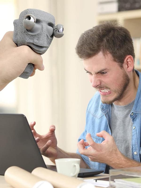 Øjenæble Klemme Legetøj | Sensorisk Squishy Sjov Stenmand | Lindre Hånd Fidget Klemme Legetøj