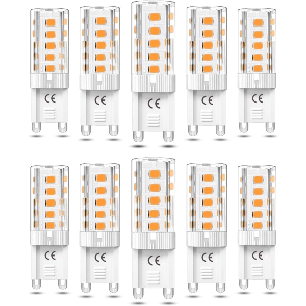 10st G9 LED-lampa Dimbar 5W Varmvit 3000K G9 LED-lampor Halogenekvivalent 50W AC110/220V [Energiklass F]