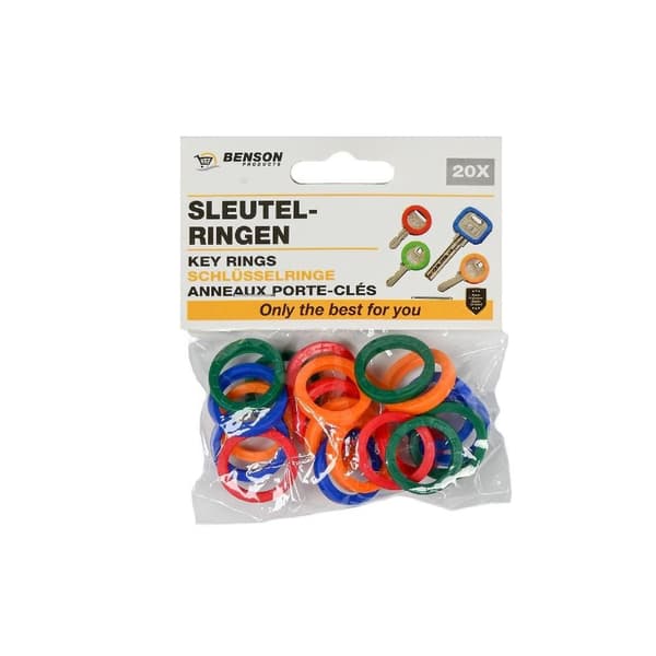 20-pack - Nyckelmarkering / Identifieringsring - Färgmarkera dina nycklar